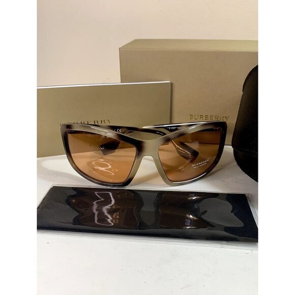 Burberry NEW! Men's Square Frame Plastic Sunglasses Tortoise 4297 66mm